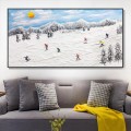 雪の山のスキーヤー ウォールアート スポーツ ホワイト スノー スキー 部屋の装飾 by Knife 18